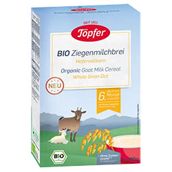 Töpfer Organic Goat Milk Cereal with Whole Grain Oat 200g