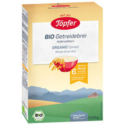 Töpfer Organic Whole Grain Oat Cereal 175g