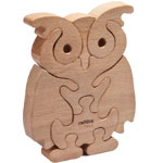 Unique Wooden Toy  Night Watch Owl  9 Pcs