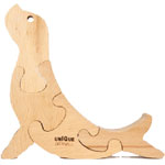 Unique Wooden Toy  Sea Artist Seal  4 Pcs