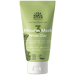 Urtekram Organic Instant Purifying 3 minutes Mask  Normal & Oily Skin  White Clay  75ml