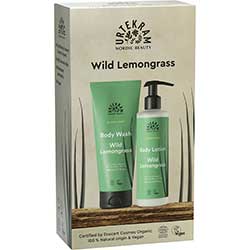 Urtekram Organic Wild Lemongrass Body Lotion 245ml + Body Wash 200ml