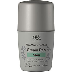 Urtekram Organic Cream Deo  Men  Baobab & Aloe Vera  50ml