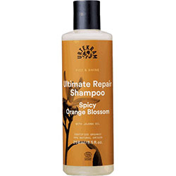 Urtekram Organic Rise & Shine Shampoo  Ultimate Repair  Spicy Orange Blossom  250ml