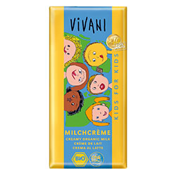 Vivani Organic Kids Milk Chocolate  With Creamy Milk Centre  100g