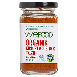 Wefood Organik Acı Kırmızı Toz Biber 65g