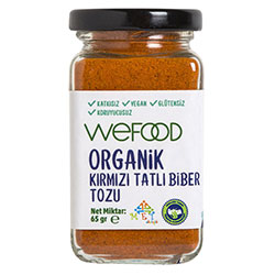 Wefood Organik Tatlı Kırmızı Toz Biber 65g
