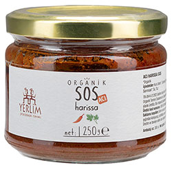 Yerlim Organik Harissa Sos  Acı  250g