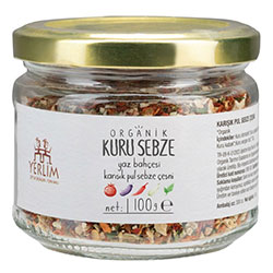 Yerlim Organik Pul Kuru Sebze Çeşnisi  Yaz Sebzeleri  100g