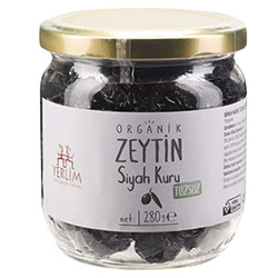 Yerlim Organic Salt-Free Black Olives 280g
