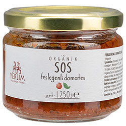 Yerlim Organik Fesleğenli Domates Sos  Bacilicum  250g