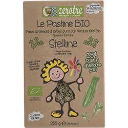 Zerotre Organic Pasta With Zucchini & Spinach  Stelline  250g